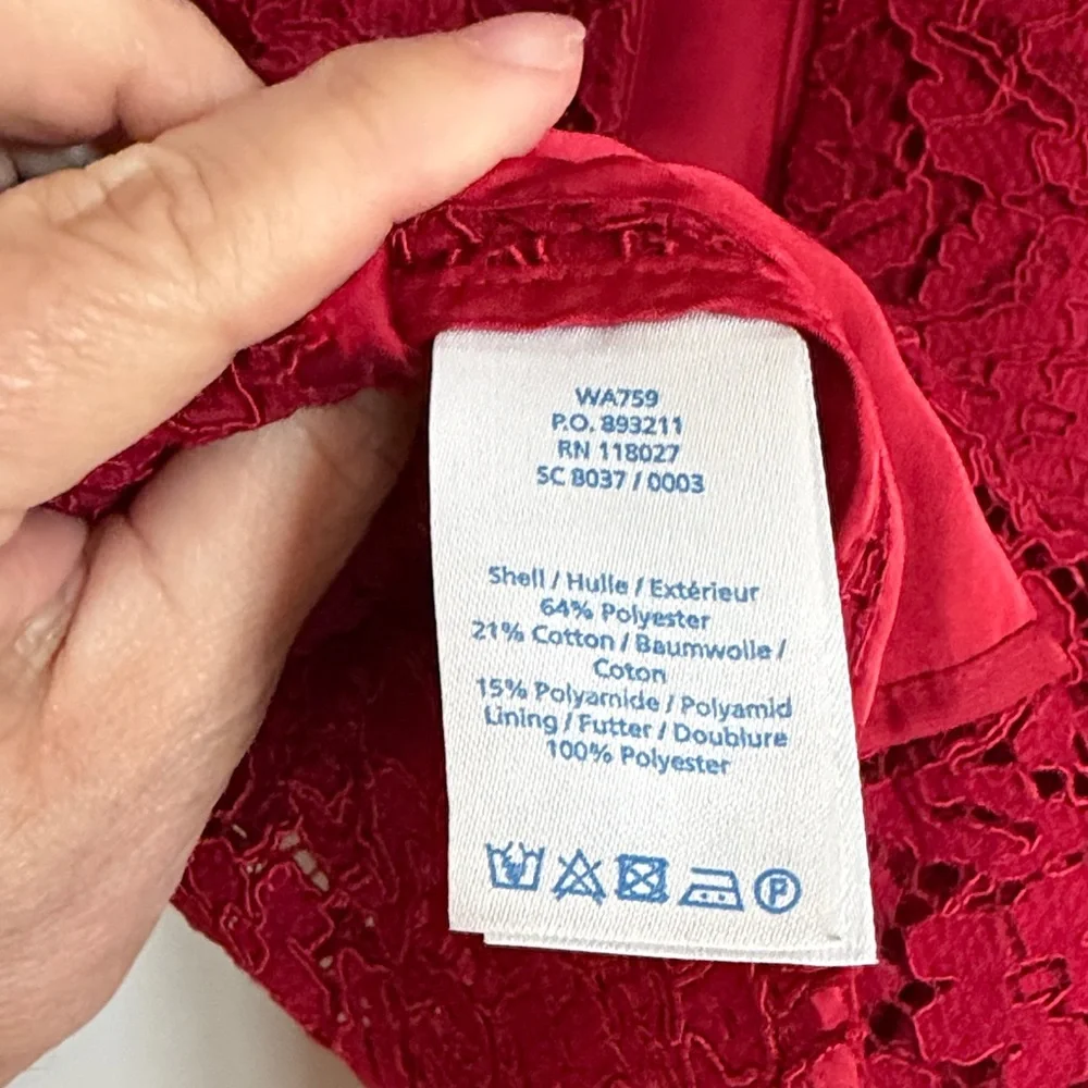 Boden Red‎ Lace Top - Picture 10 of 11